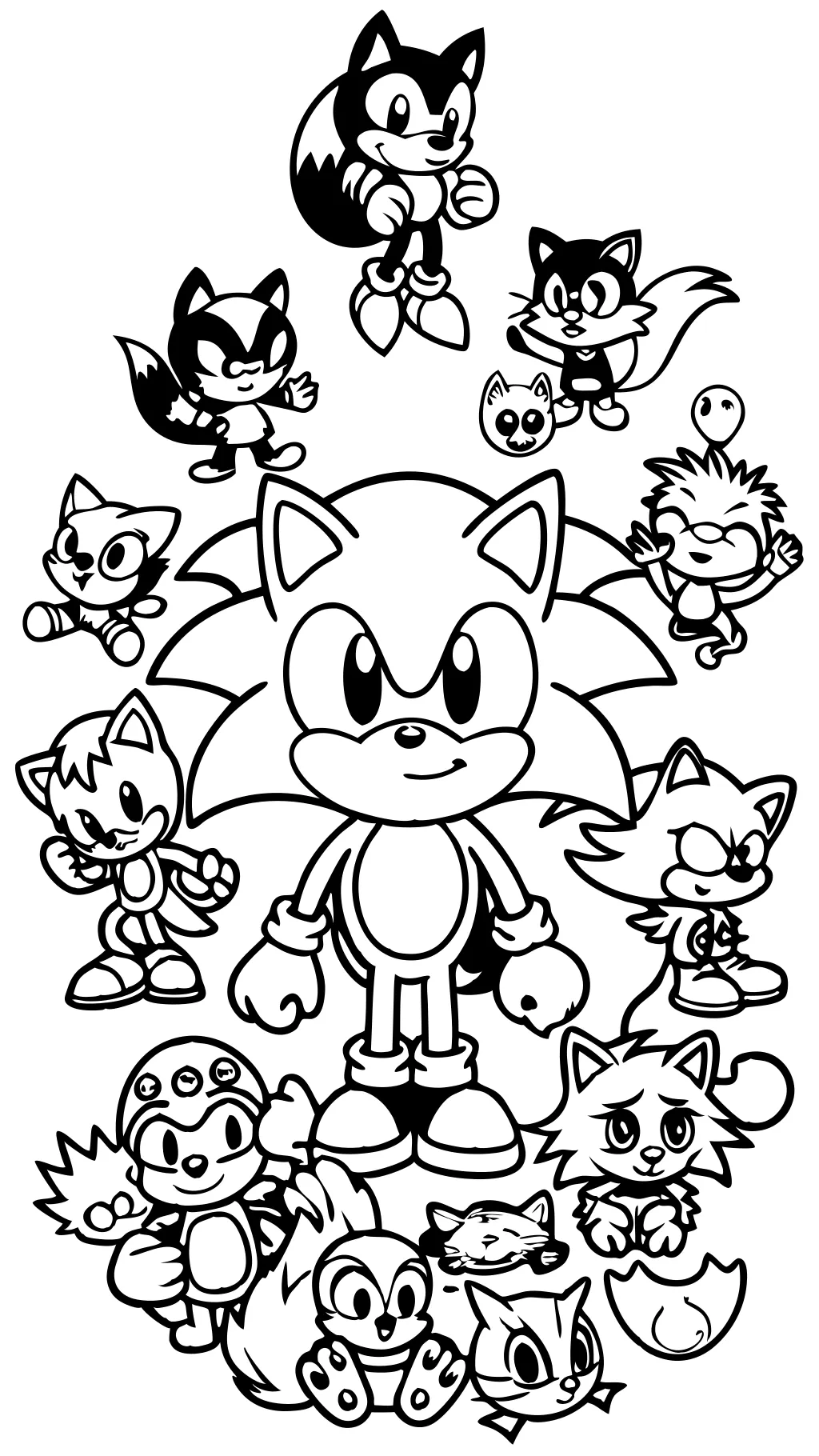 coloriages imprimables Sonic